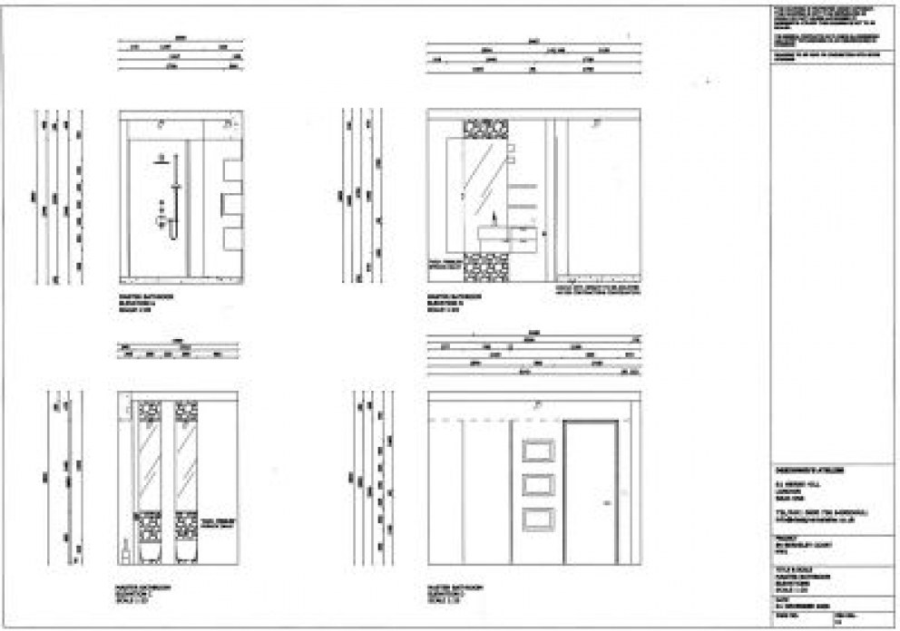 Berkeley Court, London - Renovation 5 Bed Apartment - 2476ft | Guest Bathroom Elevations | Interior Designers